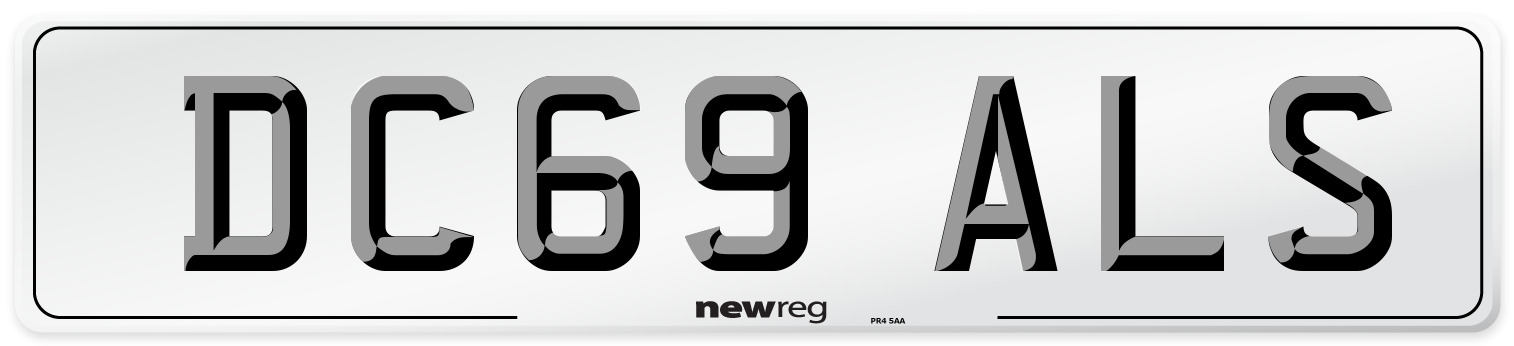 DC69 ALS Number Plate from New Reg